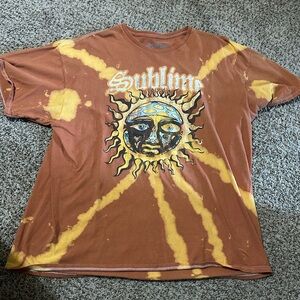 Sublime Tie-Dye Sun Short Sleeve T-Shirt - Brown/Yellow